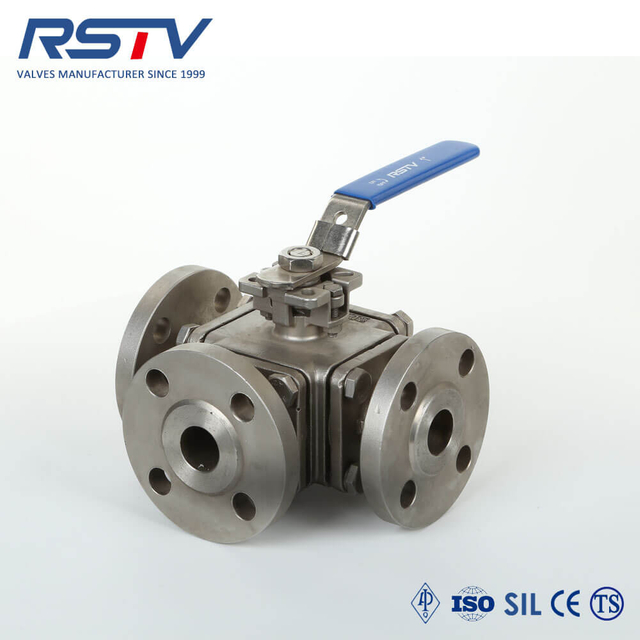 China Flanged Three Way Ball Valve Manufacturers Flanged Three Way